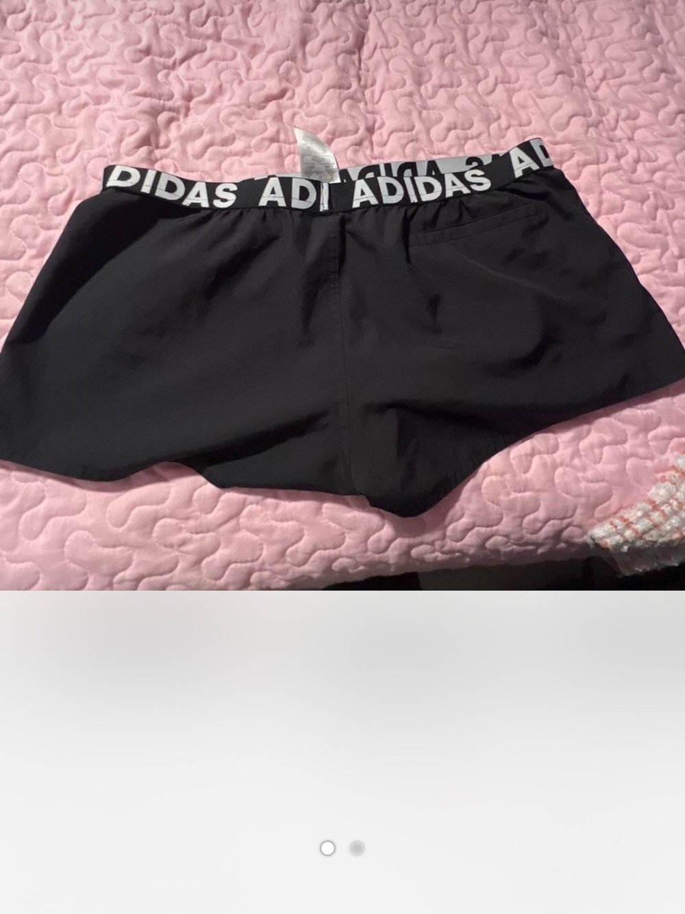 adidas Black Women’s Athletic Shorts with Logo Waistband